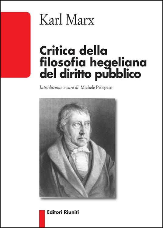 Critica della filosofia hegeliana del diritto pubblico - Karl Marx - copertina