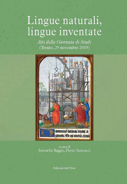Lingue naturali, lingue inventate. Atti della giornata di studi (Trento, 29 novembre 2019). Ediz. critica - copertina
