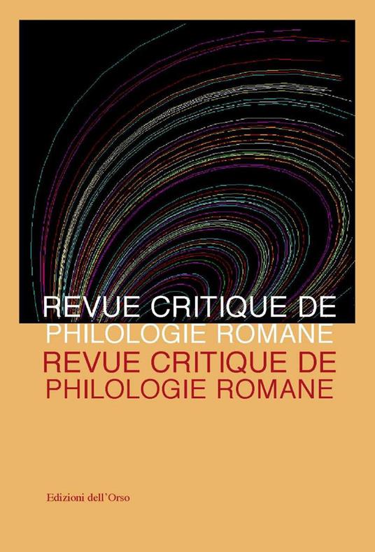 Revue critique de philologie romane (2020). Ediz. critica. Vol. 20 - copertina