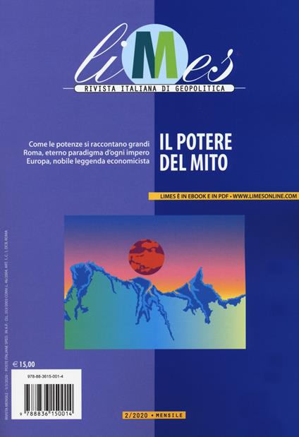 Limes. Rivista italiana di geopolitica (2020). Vol. 2: Il potere del mito - copertina