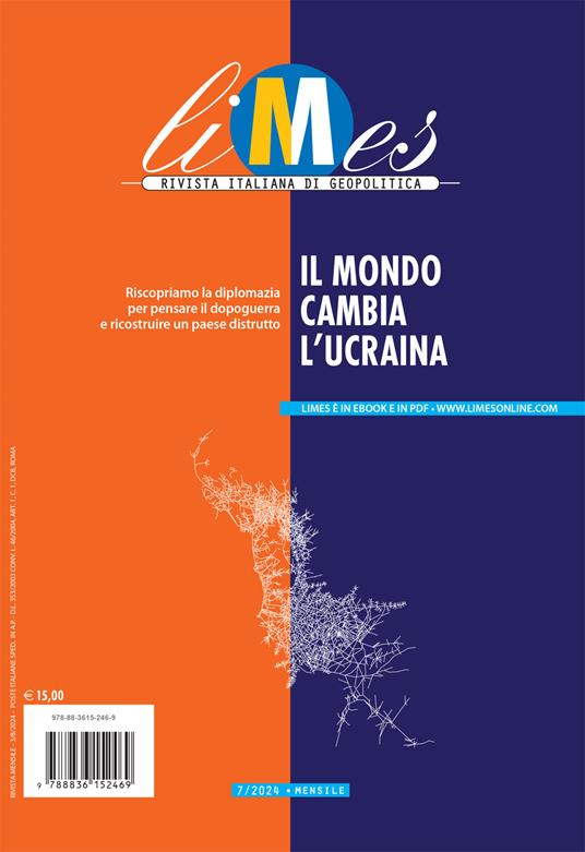 Limes. Rivista italiana di geopolitica (2024). Vol. 7: Il mondo cambia l'Ucraina - copertina