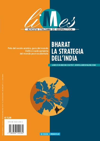 Limes. Rivista italiana di geopolitica (2024). Vol. 8: Bharat. La strategia dell'India - copertina