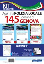 Kit concorso 145 agenti di polizia municipale Comune di Genova. Manuale, test e software di esercitazione per tutte le prove. Con Contenuto digitale per download e accesso on line