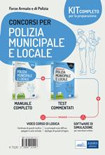 Kit completo concorso polizia municipale e locale. Manuale e test commentati per la preparazione alle prove d'esame. Con software di simulazione. Con video-corso di logica