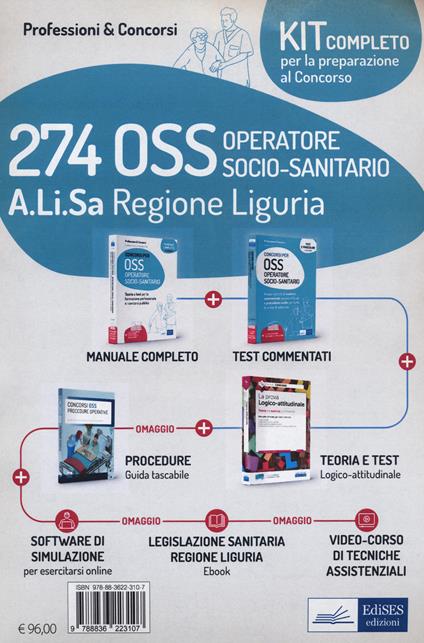 Kit concorso 274 OSS Alisa Liguria. Con e-book. Con software di simulazione. Con videocorso - Luigia Carboni,Antonella Locci,Anna Malatesta - copertina