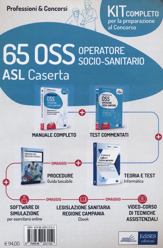 Kit concorso 65 OSS ASL Caserta. Con e-book. Con software di simulazione. Con videocorso - Luigia Carboni,Antonella Locci,Anna Malatesta - copertina