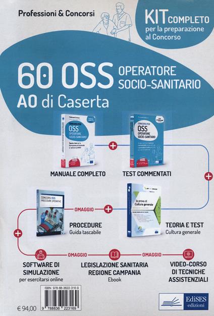 Kit concorso 60 OSS AO Caserta. Con e-book. Con software di simulazione. Con videocorso - Luigia Carboni,Antonella Locci,Anna Malatesta - copertina