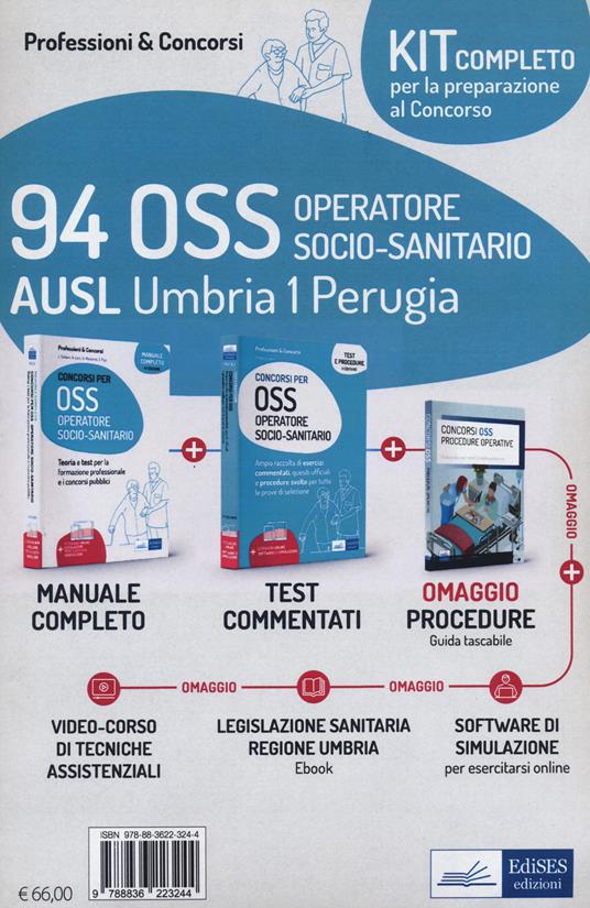 Kit concorso 94 OSS AUSL Umbria 1 Perugia. Con software di simulazione - Luigia Carboni,Antonella Locci,Anna Malatesta - copertina