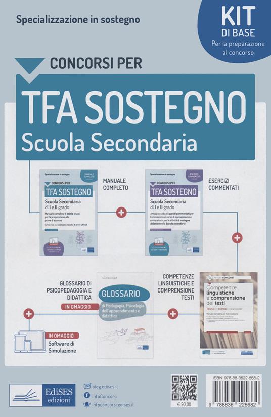 Kit completo TFA sostegno scuola secondaria. Eserciziari-Manuale-Tracce  svolte - Valeria Crisafulli - Olimpia Rescigno - F. De Robertis - Libro -  Edises professioni & concorsi 