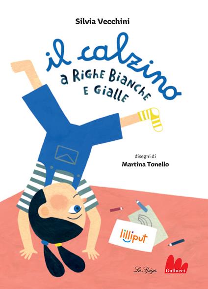 Il calzino a righe bianche e gialle. Ediz. a colori - Silvia Vecchini - copertina