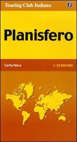 Planisfero. Carta fisica 1:33.000.000