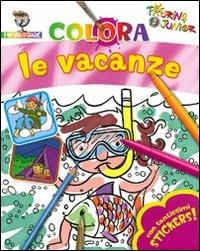 Colora le vacanze. Con stickers. Ediz. illustrata - copertina