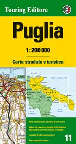 Puglia 1:200.000. Carta stradale e turistica. Ediz. multilingue