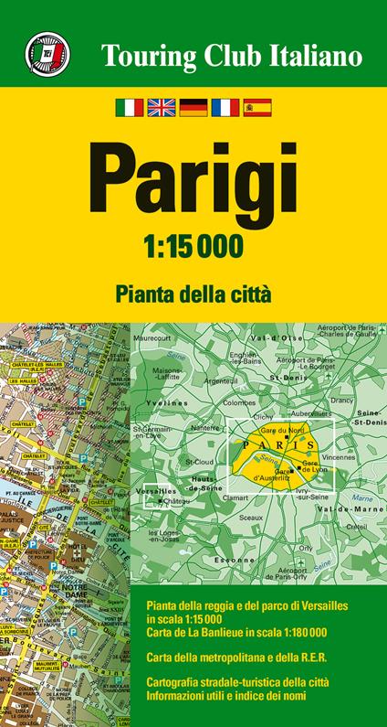 Parigi 1:15.000. Ediz. multilingue - copertina