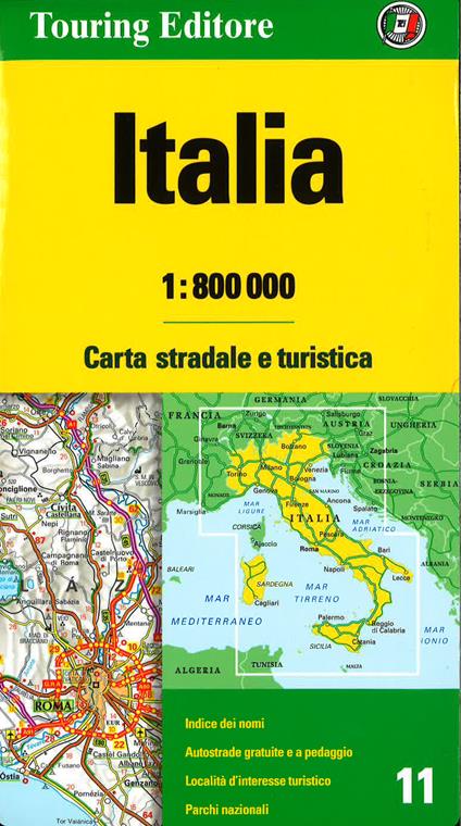 Italia 1:800.000. Carta stradale e turistica. Ediz. multilingue - copertina