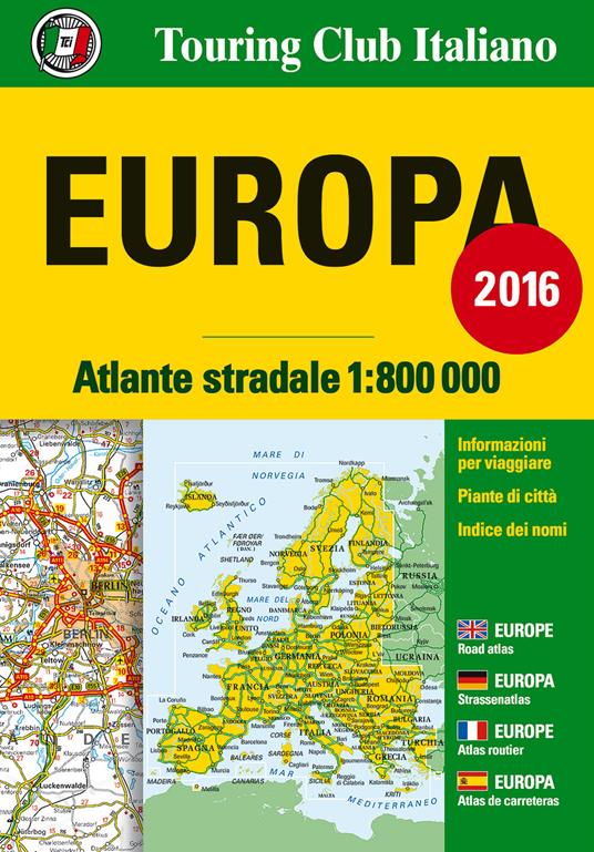 Atlante stradale d'Europa 1:800.000. Ediz. multilingue - copertina