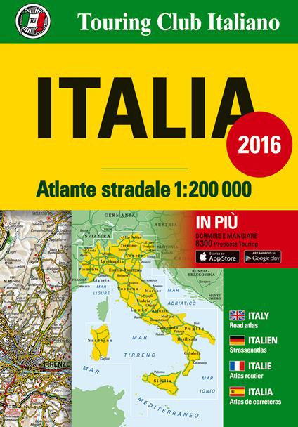 Atlante stradale Italia 1:200.000. Ediz. italiana, inglese, francese, tedesca e spagnola - copertina