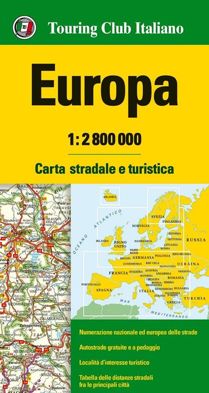 Europa 1:2.800.000. Carta stradale e turistica - copertina