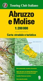 Abruzzo e Molise 1:200.000. Carta stradale e turistica. Ediz. multilingue