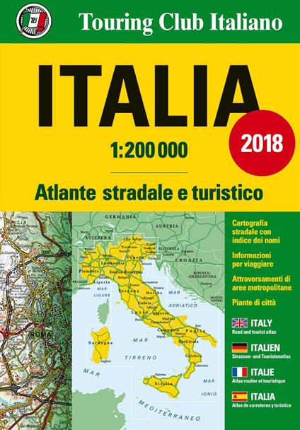 Atlante stradale Italia 1:200.000. Ediz. multilingue - copertina