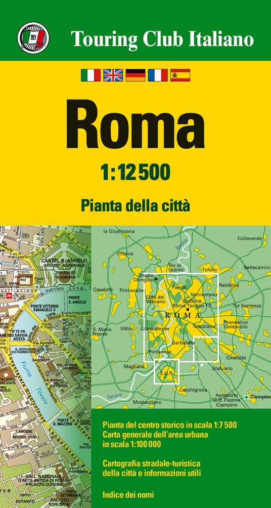 Roma 1:12.500. Ediz. multilingue - copertina