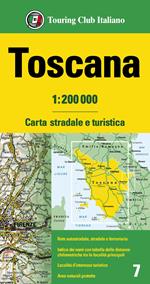 Toscana 1:200.000. Carta stradale e turistica