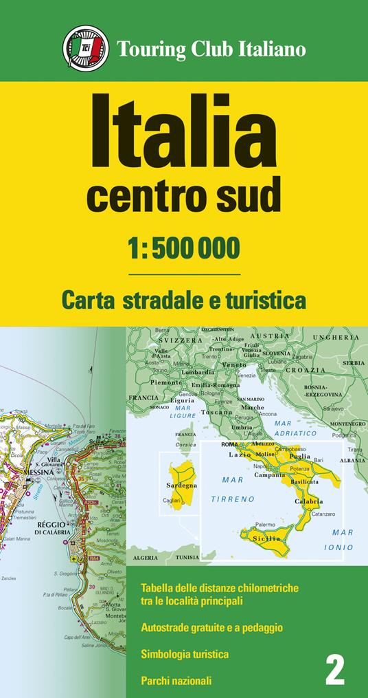 Italia centro sud 1:500.000. Carta stradale e turistica - copertina