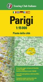 Parigi 1:15.000. Pianta della città. Ediz. multilingue