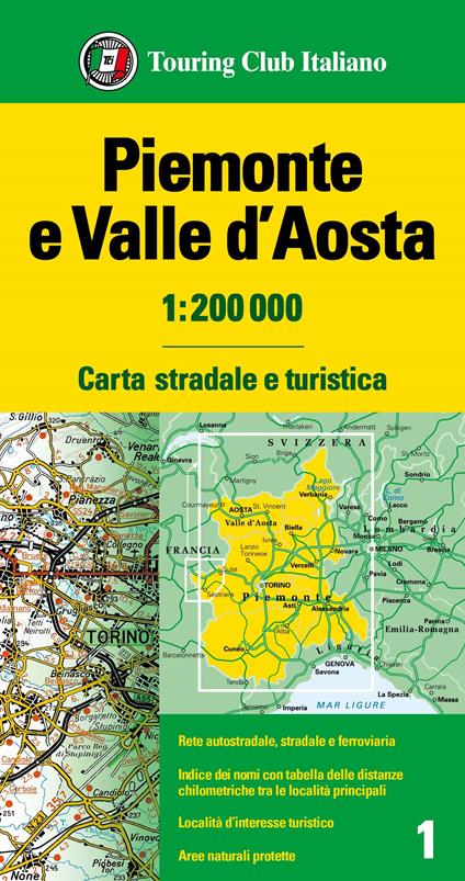 Piemonte e Valle d'Aosta 1:200.000 - copertina