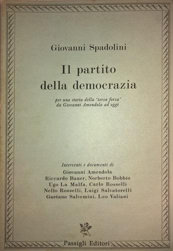 Il partito della democrazia - Giovanni Spadolini - copertina