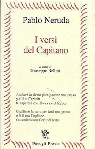 I versi del capitano - Pablo Neruda - copertina