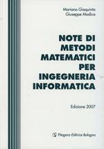 Note di metodi matematici per ingegneria informatica