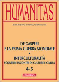 Humanitas (2014). Vol. 5: De Gasperi e la prima guerra mondiale. Interculturalità. Scontri e incontri di culture e civiltà. - copertina