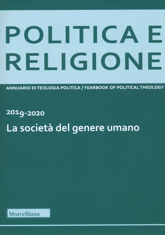 Politica e religione 2022. La società del genere umano - copertina