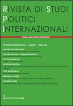 Rivista di studi politici internazionali (2014). Vol. 4