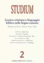 Studium (2015). Vol. 2: Lessico cristiano e linguaggio biblico nella lingua comune.