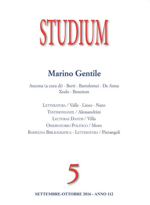 Studium (2016). Vol. 5 - Giorgio Alessandrini,Elvio Ancona,Mirca Benetton,Enrico Berti - ebook