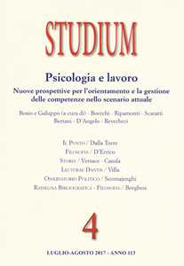 Image of Studium (2017). Vol. 4: Psicologia e lavoro: Nuove prospettive per l'orientamento e la gestione delle competenze nello scenario attuale.