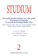 Studium (2022). Vol. 2: mondo cattolico italiano tra i due secoli. Una lettura prospettica In ricordo di Giuseppe Dalla Torre, Il.