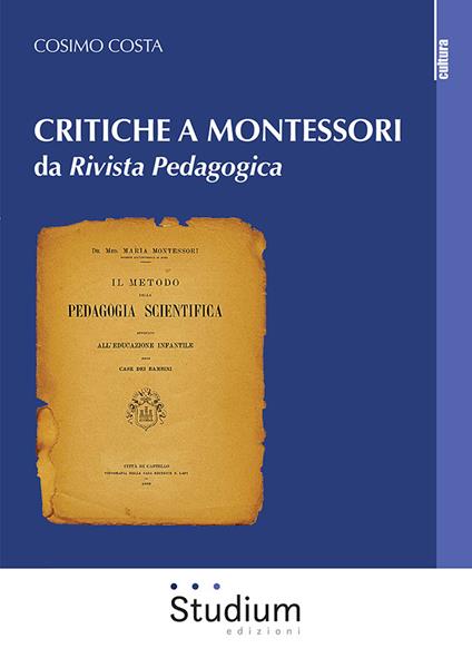 Critiche a Montessori da «Rivista Pedagogica» - Cosimo Costa - copertina