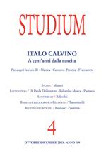 Studium (2023). Vol. 4: Italo Calvino. A cent’anni dalla nascita