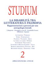 Studium (2024). Vol. 2: La disabilità tra letteratura e filosofia. Rappresentazioni e percorsi per una antropologia interale