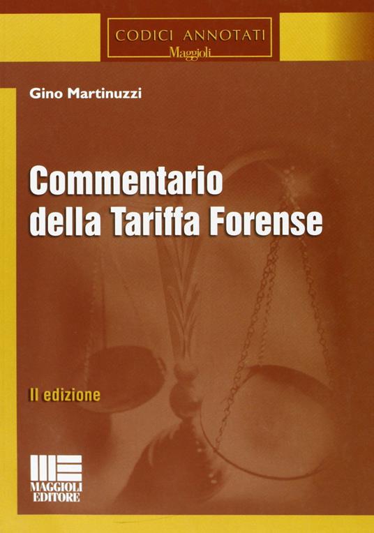 Commentario della tariffa forense - Gino Martinuzzi - copertina