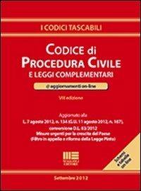 Codice di procedura civile e leggi complementari - copertina