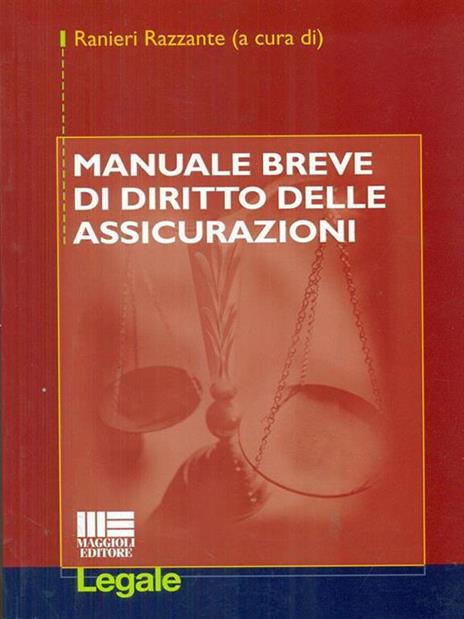 Manuale breve di diritto delle assicurazioni - copertina