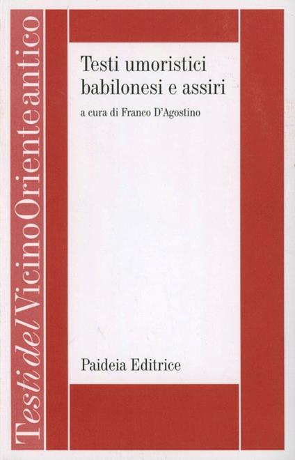 Testi umoristici babilonesi e assiri - copertina