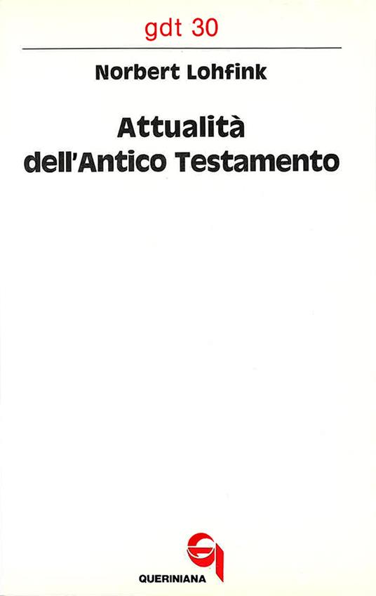 Attualità dell'Antico Testamento - Norbert Lohfink - copertina