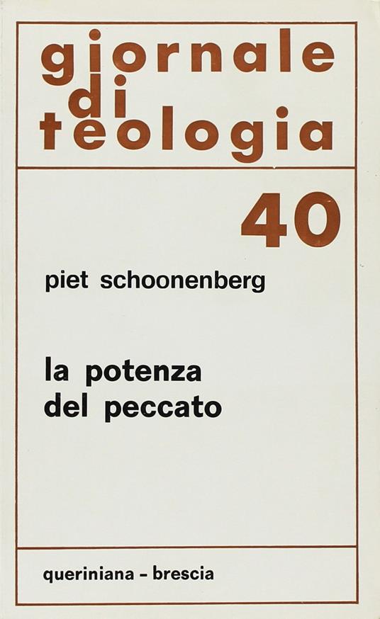 La potenza del peccato - Piet Schoonenberg - copertina