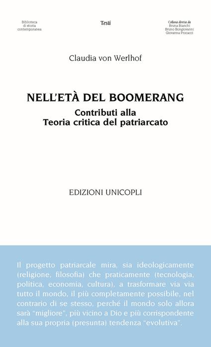 Nell'età del boomerang. Contributi alla teoria del patriarcato - Claudia von Werlhof - copertina