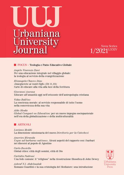 Urbaniana University Journal. Euntes Docete (2021). Vol. 1: Focus. Teologia e patto educativo globale. - copertina